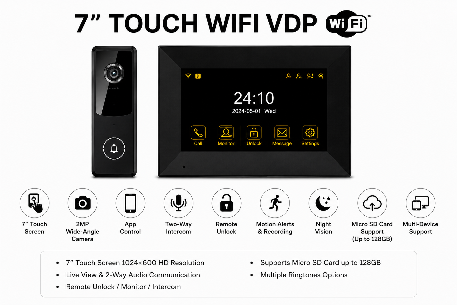 7" Touch WiFi VDP